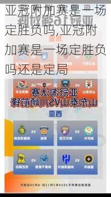 亚冠附加赛是一场定胜负吗,亚冠附加赛是一场定胜负吗还是定局