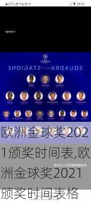 欧洲金球奖2021颁奖时间表,欧洲金球奖2021颁奖时间表格