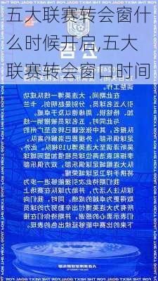 五大联赛转会窗什么时候开启,五大联赛转会窗口时间