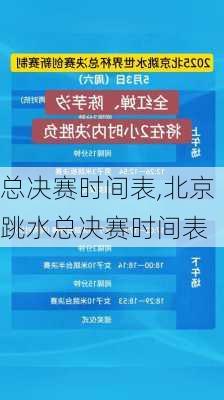 总决赛时间表,北京跳水总决赛时间表