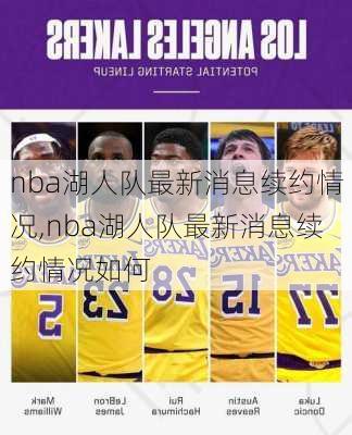 nba湖人队最新消息续约情况,nba湖人队最新消息续约情况如何