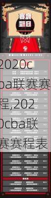 2020cba联赛赛程,2020cba联赛赛程表