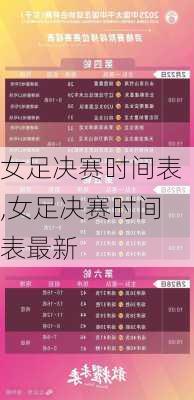 女足决赛时间表,女足决赛时间表最新