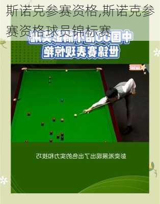 斯诺克参赛资格,斯诺克参赛资格球员锦标赛