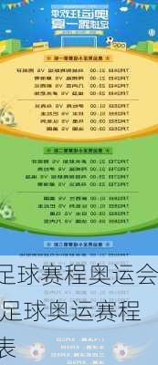 足球赛程奥运会,足球奥运赛程表