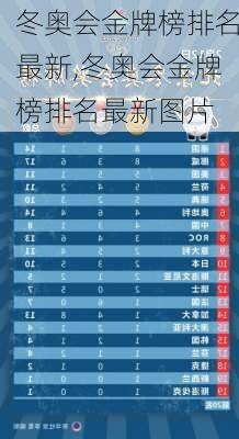 冬奥会金牌榜排名最新,冬奥会金牌榜排名最新图片