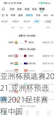 亚洲杯预选赛2021,亚洲杯预选赛2021足球赛程中国