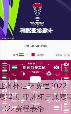 亚洲杯足球赛程2022赛程表,亚洲杯足球赛程2022赛程表格