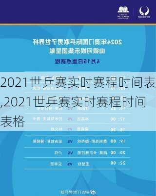 2021世乒赛实时赛程时间表,2021世乒赛实时赛程时间表格