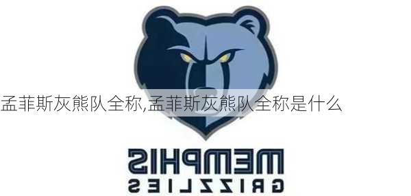 孟菲斯灰熊队全称,孟菲斯灰熊队全称是什么