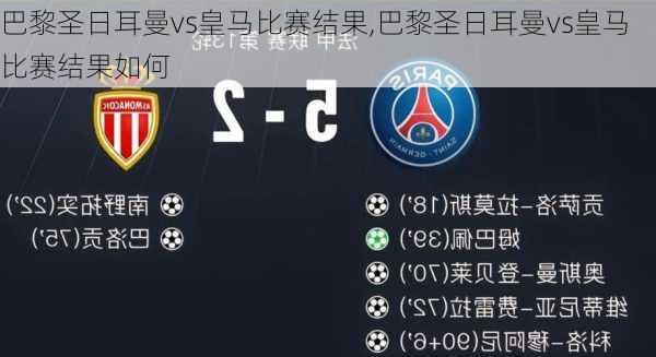巴黎圣日耳曼vs皇马比赛结果,巴黎圣日耳曼vs皇马比赛结果如何