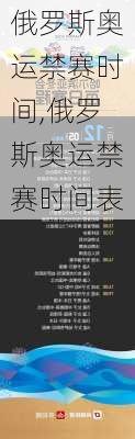 俄罗斯奥运禁赛时间,俄罗斯奥运禁赛时间表