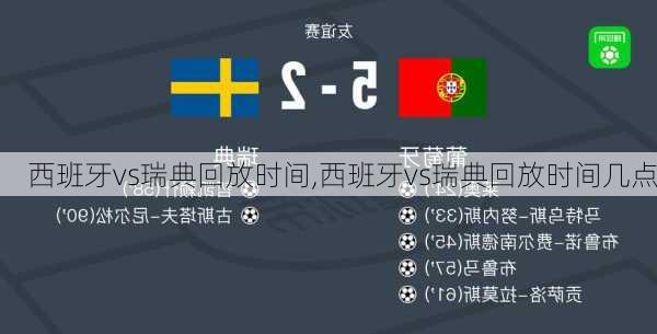 西班牙vs瑞典回放时间,西班牙vs瑞典回放时间几点