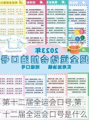 第十二届全运会口号,第十二届全运会口号是什么