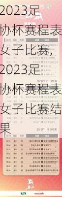 2023足协杯赛程表女子比赛,2023足协杯赛程表女子比赛结果