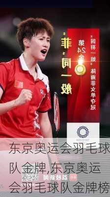 东京奥运会羽毛球队金牌,东京奥运会羽毛球队金牌榜