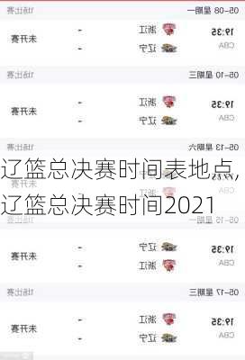 辽篮总决赛时间表地点,辽篮总决赛时间2021
