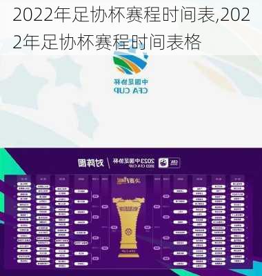 2022年足协杯赛程时间表,2022年足协杯赛程时间表格