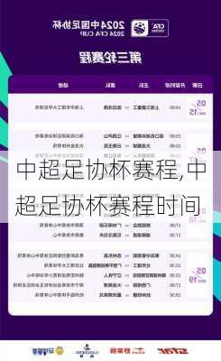 中超足协杯赛程,中超足协杯赛程时间