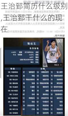 王治郅简历什么级别,王治郅干什么的现在