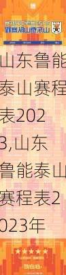 山东鲁能泰山赛程表2023,山东鲁能泰山赛程表2023年
