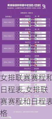 女排联赛赛程和日程表,女排联赛赛程和日程表格