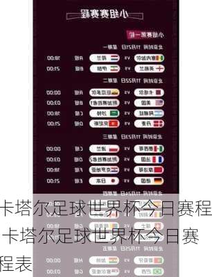 卡塔尔足球世界杯今日赛程,卡塔尔足球世界杯今日赛程表