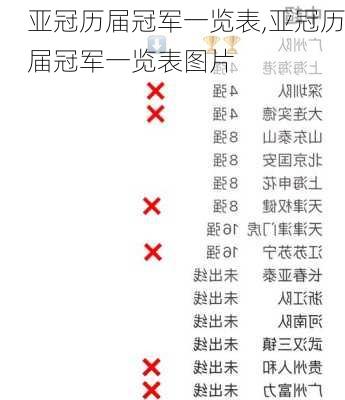 亚冠历届冠军一览表,亚冠历届冠军一览表图片