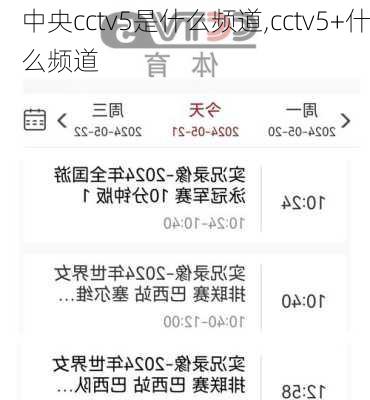 中央cctv5是什么频道,cctv5+什么频道