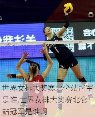世界女排大奖赛北仑站冠军是谁,世界女排大奖赛北仑站冠军是谁啊