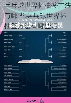 乒乓球世界杯抽签方法有哪些,乒乓球世界杯抽签方法有哪些呢