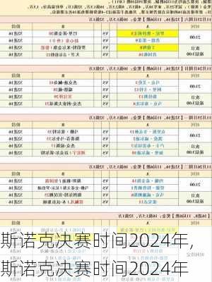 斯诺克决赛时间2024年,斯诺克决赛时间2024年