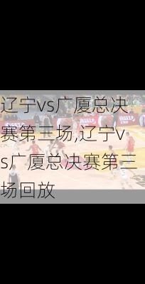 辽宁vs广厦总决赛第三场,辽宁vs广厦总决赛第三场回放