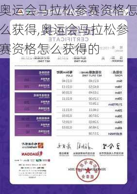 奥运会马拉松参赛资格怎么获得,奥运会马拉松参赛资格怎么获得的