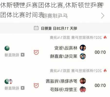 休斯顿世乒赛团体比赛,休斯顿世乒赛团体比赛时间表