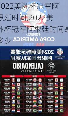 2022美洲杯冠军阿根廷时间,2022美洲杯冠军阿根廷时间是多少